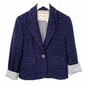 Anthro Cartonnier Michel Knit Blazer SZ 2